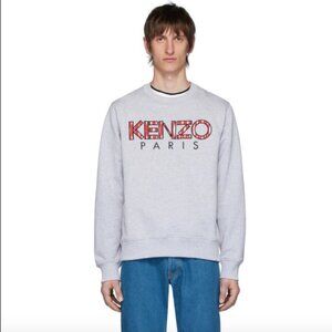 Kenzo Gray Sweatshirt with Red Logo